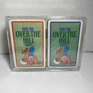 VNTG 2 Sealed Decks Playing Cards You're Over the Hill When In Plastic Case BB5 - Picture 1 of 7