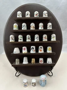 28 Thimble Lot w/15 1979 Franklin LE Bird Thimbles Peter Barret,Elvis,Coors,More - Picture 1 of 11