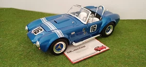 SHELBY COBRA 427 S/C RACING # 16 cabriolet 1964 bleu 1/18 MAJORETTE 4411 voiture - Foto 1 di 10