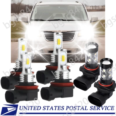 Combo de 6 faros antiniebla LED para Chrysler Town & Country 2008 2009 Foto 1 de 4