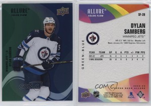 2022-23 Upper Deck Allure Color Flow Green Blue Dylan Samberg #SF-28 Rookie RC