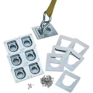 6x Zurrösen mit Gegenplatten & Schrauben robuste Zurrmulden für Anhänger 800kg - Bild 1 von 6