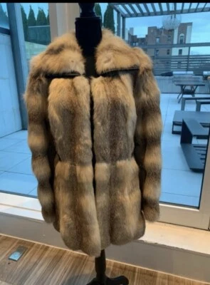 Balenciaga NUEVO Talla 36 Piel Real Piel Completa Zorro Longitud 3/4 Foto 1 de 4