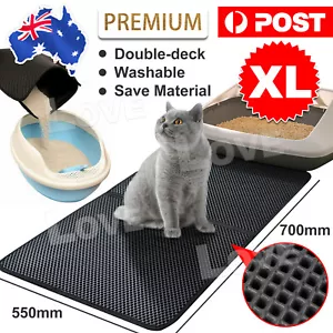 Cat Litter mat Large Kitty Litter Box Trapping Sifting Mats Waterproof Urine AU - Picture 1 of 11