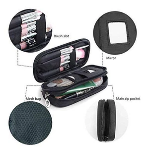 Tragbare Frauen Reise Make-up Kosmetiktasche Organizer Pinsel Halter Aufbewahrungsbox USA - Bild 1 von 5
