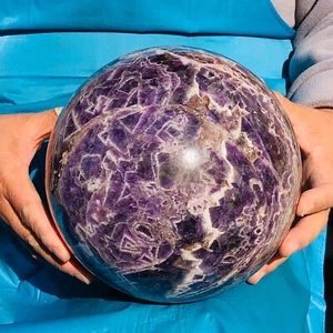 Esfera de cristal de cuarzo amatista natural de ensueño de 15,24 lb bola de curación - Imagen 1 de 19
