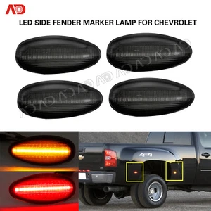 For 2001-2014 Chevy Silverado 2500HD 3500HD Sierra LED Side Marker Light 4PCS - Picture 1 of 8