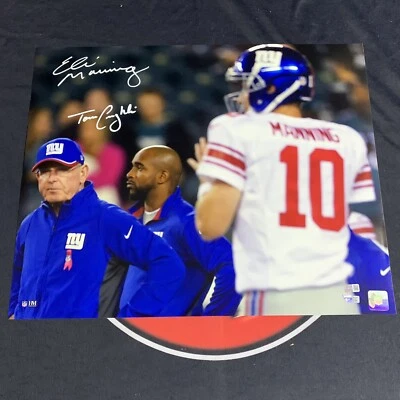 Eli Manning Tom Coughlin New York Giants Signed 16X20 Autograph Steiner Fanatics - Image 1 of 3