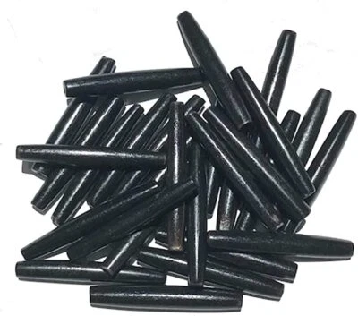 Hueso de pipa de pelo genuino: negro 4 tamaños 100 piezas cuentas de gargantilla de pipa de pelo Foto 1 de 2