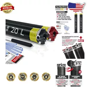Heavy-Duty Garage Door Torsion Springs Set with Winding Bars & Gloves, 16k Cy... - Picture 1 of 8