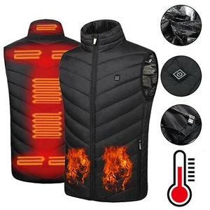 Electric Heated Vest Winter USB Heated Jacket Quick Heating Body Warmer 3 Levels - Picture 1 of 11
