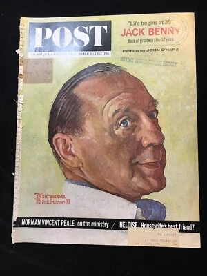 Saturday Evening Post March 2,1963 Jack Benny Norman Rockwell, Great Ads Atomic - Image 1 of 4