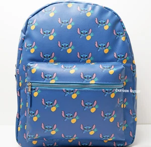 Disney Lilo and Stitch Large School Backpack 16" Faux Leather Purse Book Bag New - Picture 1 of 7
