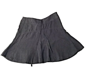 Athleta Daydream Skirt Womens 2 Linen Gray Drawstring Flare Tennis Preppy Beach - Picture 1 of 11