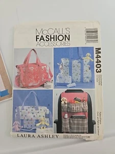 McCall's M4403 Laura Ashley Baby Diaper Bag Car Accessories Sewing Pattern Uncut - Picture 1 of 1