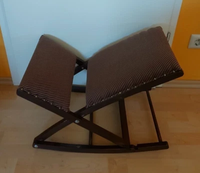 Fußwippe Fußbank Fußschaukel Fußhocker Beinschaukel Braun verstellbar 60/70er! - Bild 1 von 4