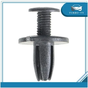 100 Pcs Black Auto Car Door Fender 6mm Hole Push Plastic Rivets Retainer Clips - Foto 1 di 11