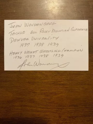 JOHN WOUDENBERG - DENVER FOOTBALL - AUTHENTIC AUTOGRAPH SIGNED - B556 Cover