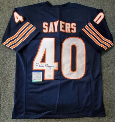 CAMISETA FIRMADA AUTOGRAFIADA DE LOS CHICAGO BEARS GALE SAYERS CERTIFICADO DE AUTENTICIDAD PSA Foto 1 de 3
