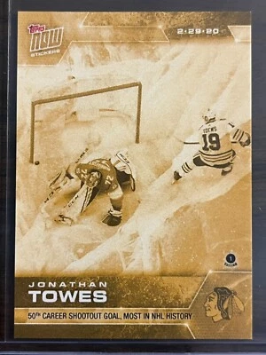 2019-20 Topps Now NHL Sticker #194G Jonathan Toews Chicago Blackhawks - Image 1 of 2