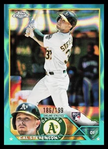 2023 Topps Chrome Cal Stevenson Rookie Aqua Lave Refractor /199 - Picture 1 of 2