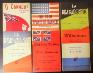 6 National Hymns Allied Forces, Canada, USA, Belgium, France, Britain, Holland - Picture 1 of 7
