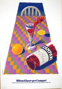 MILTON GLASER CAMPARI 1992 LIMITED EDITION PRINT Version #1 SERIGRAPH PRINTING - Bild 1 von 1