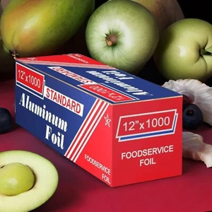 Thick STANDARD Household Aluminum Foil Roll 12” x 1000 ft - STANDARD Food Saf... - Picture 1 of 3