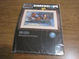 DIMENSIONS GONE FISHIN NEEDLEPOINT KIT - Picture 1 of 3