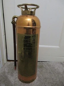 Vintage Pyrene Empty Fire Extinguisher Brass / Copper, Polished - Picture 1 of 16