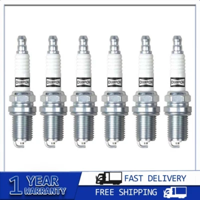 Champion Copper Plus Spark Plug x6 Kit Fits 2008-2013 BMW 128i Volvo S80 L6 3.0L - Image 1 of 4