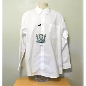 Camicia Panhandle Select da uomo L bianca con bottoni su tasca manica lunga elasticizzata cotone - Foto 1 di 6