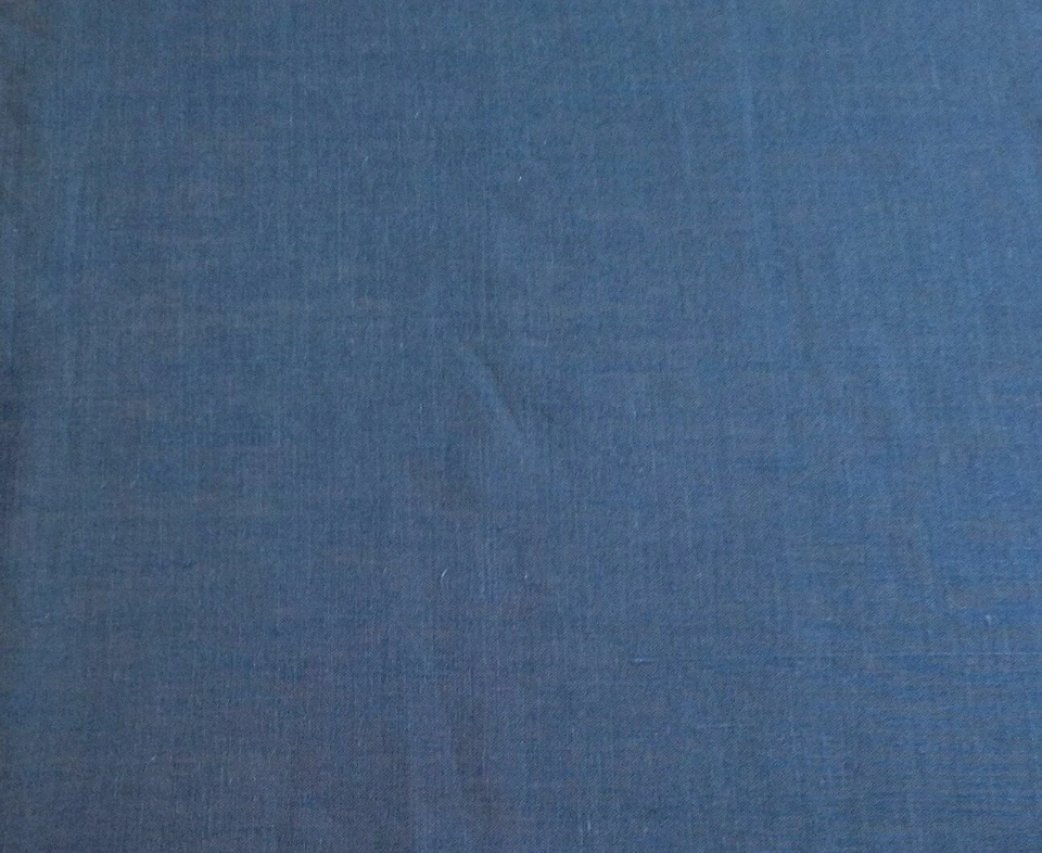 100% Linen Woven Fabric Yarn Dyed Light Indigo Blue Light to Medium Weight BTY