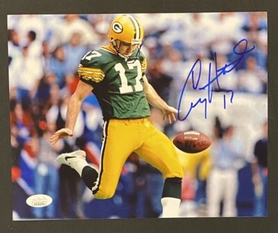 Foto autografada 8x10 assinada por Craig Hentrich Green Bay Packers Packers SB XXXI JSA - Imagem 1 de 4