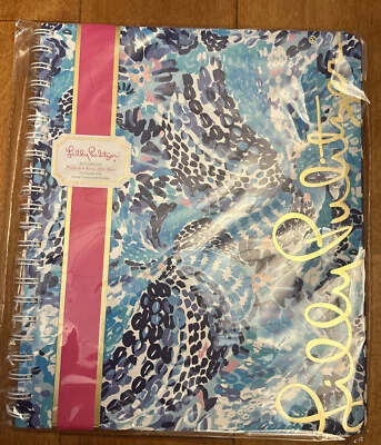 LILLY PULITZER Notebook Wave After Wave~ Lined Sheets ~ Pocket ~ NEW In Plastic - Image 1 of 2