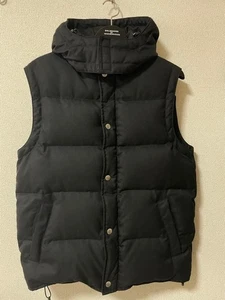 SOPHNET. 2-Way Down Vest Black, Detachable Hood & Drawcord, Size L, Used - Picture 1 of 5