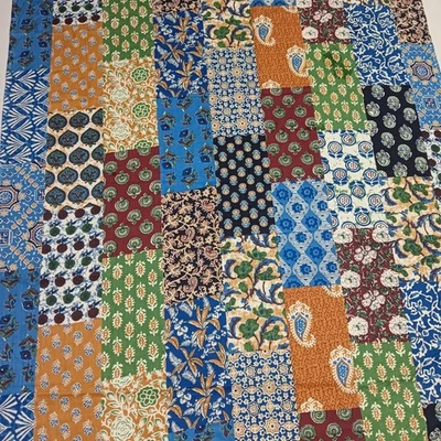 Patchwork vintage para acolchoar tesouros tecido de algodão por meio jarda - Imagem 1 de 4