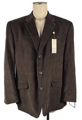 NUEVO CON ETIQUETAS - Chaqueta Abrigo Deportivo Joseph Abboud X7 Marrón Pana Talla XXL 2XL Foto 1 de 4