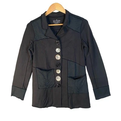 Neon Buddha Jacket Womens XS Patchwork Boho Chic Fairy Grunge Artsy Indie - Image 1 of 4