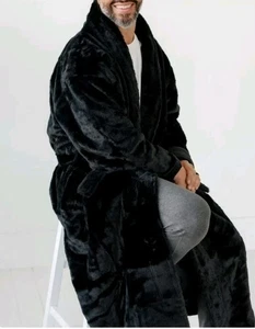 Minky Couture schwarz Minky Couture kuschelig weich Erwachsene Morgenmantel-Größe M/L Unisex 50 % Rabatt - Bild 1 von 4