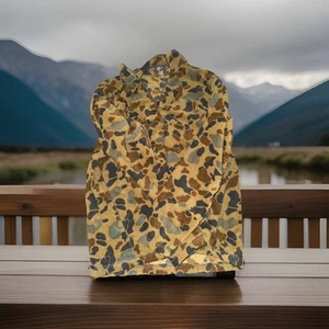 Jersey polar EDDIE BAUER para hombre con cremallera cuello camuflaje medio ¡Nuevo! - Imagen 1 de 5