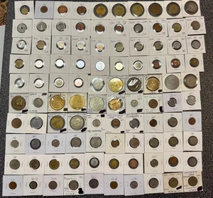 100 Piece International Coin & Token Lot 1944-2014 #32 - Picture 1 of 10