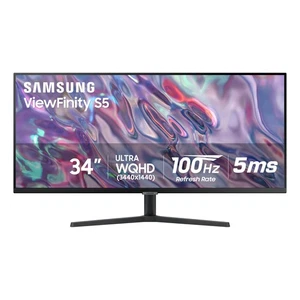 SAMSUNG 34" ViewFinity S50GC Ultra-WQHD Monitor, 100Hz 5ms, HDR10, AMD FreeSync - Foto 1 di 12