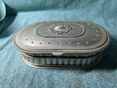 RARO ANTIGUO VINTAGE ÚNICO GODINGER VICTORIANO METAL Y PLATA EFECTIVO/JOYERO Foto 1 de 3