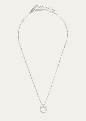 Autentici - Salvatore Ferragamo – Collana Gancini con Cristalli (12 mm) - Immagine 1 di 4