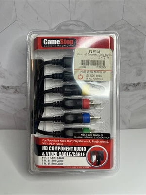 Brand New Gamestop HD Audio & Video Cable Xbox 360 & Xbox Playstation 2, 3 Wii - Image 1 of 2