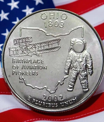 2002 P Ohio Statehood Quarter BU circulated US Mint 🏛️ - Image 1 of 4