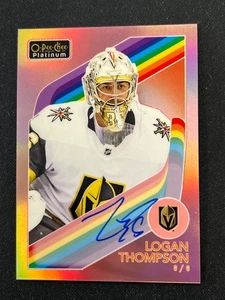 2023-24 O-PEE-CHEE PLATINUM LOGAN THOMPSON RED RAINBOW AUTO UPDATE - Picture 1 of 2