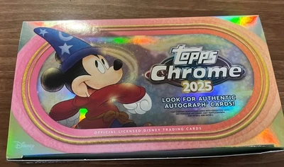 2025 Topps Chrome Disney Hobby Box Pack (1 PACK) New Sealed In Hand  - Image 1 of 2