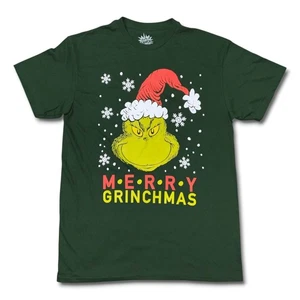 Christmas Grinch T-Shirt Smiling XMas Grinch Stole Christmas Size Medium Green - Picture 1 of 12
